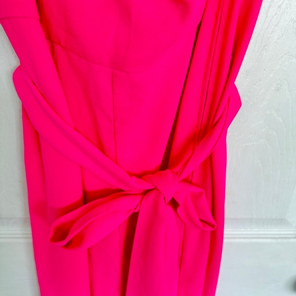 Lilly Pulitzer Hot Pink One-Shoulder Ruffle Jumpsuit - Picture 4 of 11